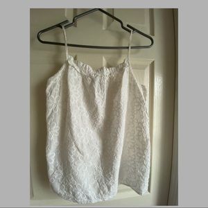 Gap Flowered White tank top